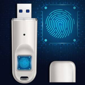 32GB USB-Stick mit integriertem Fingerabdrucksensor